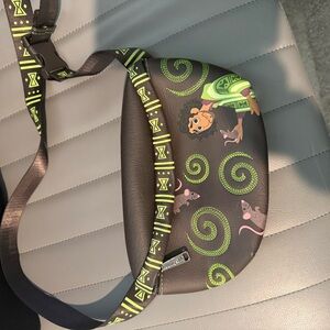 Disney Brown and Green Cartoon Crossbody Bag